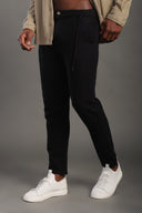 Men's Black Regular Fit Trousers