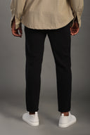 Men's Black Regular Fit Trousers