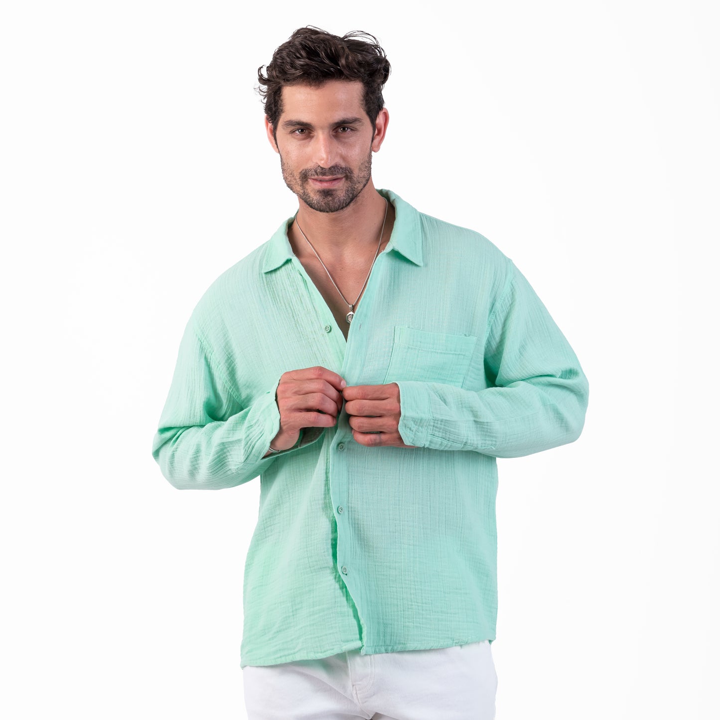 Men's Oversize Loose Linen Shirt