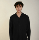 Men's Black Long Sleeve Stripes Shirt