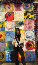 Women's Lambswool Jacket With Leather In Silver