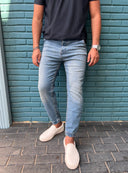 Men's Slimline Joggers Denim Trousers