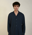 Men's Petrol Blue Long Sleeve Stripes Shirt