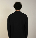 Men's Black Long Sleeve Stripes Shirt