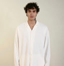 Men's White Long Sleeve Stripes Shirt