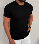 Men's Black Round Neck T-shirt