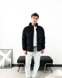 Men’s Black Corduroy Puffer Jacket