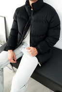 Men’s Black Corduroy Puffer Jacket