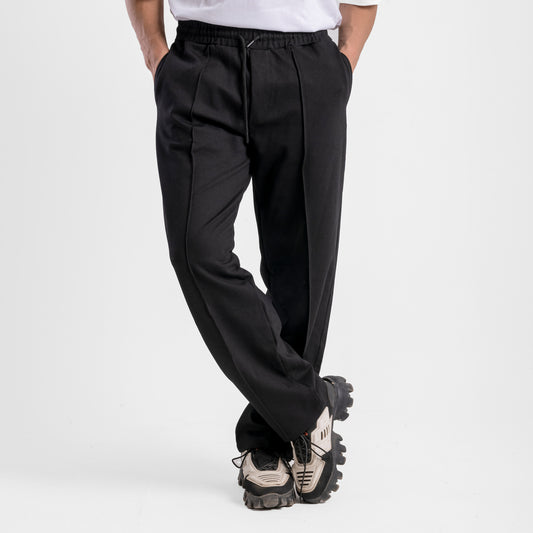 Men's Black Drawstring Trousers