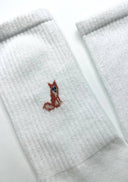 Fox Print Crew Socks
