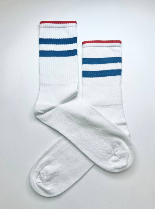 Blue Lines Crew Socks