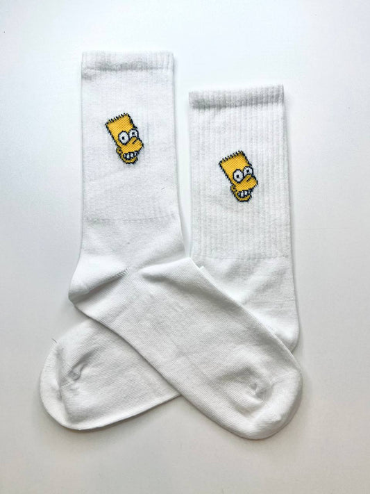 Homer Simpson Print Crew Socks