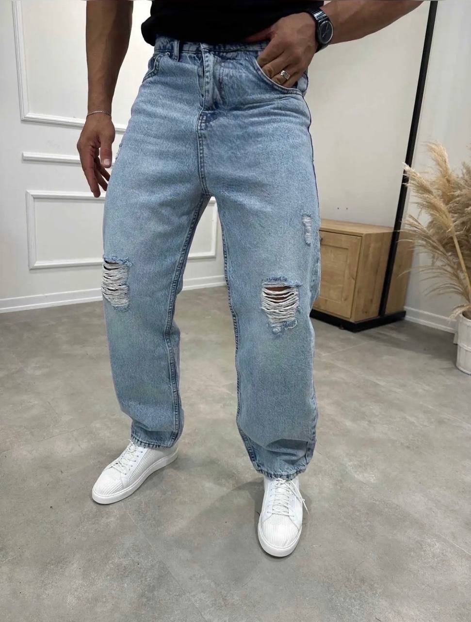 Men's Relax Boyfriend Cut Denim Trousers