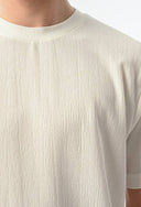 Men's Offwhite Round Neck T-shirt