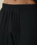 Men's Petrol Blue Casual Stripes Trousers