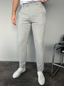 Men's Gray Slim Fit Trousers