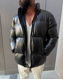 Men’s Waterproof Puffer Jacket In Black