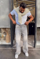 Men's Relax Baggy Gray Trousers