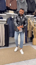 Men’s Waterproof Puffer Jacket In Black