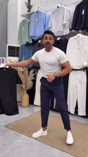 Men's White Round Neck T-shirt