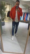 Men’s Windbreaker Waterproof Jacket In Orange