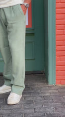 Men's Pistachio Green Regular Fit Trousers