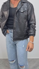 Men’s Leather Jacket In Black