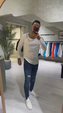 Men’s Slim Fit Cut Denim Trousers In Blue